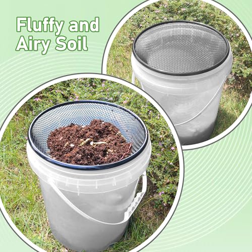 Tamis à compost 30 cm pour éliminer les cailloux et purifier la terre - 8