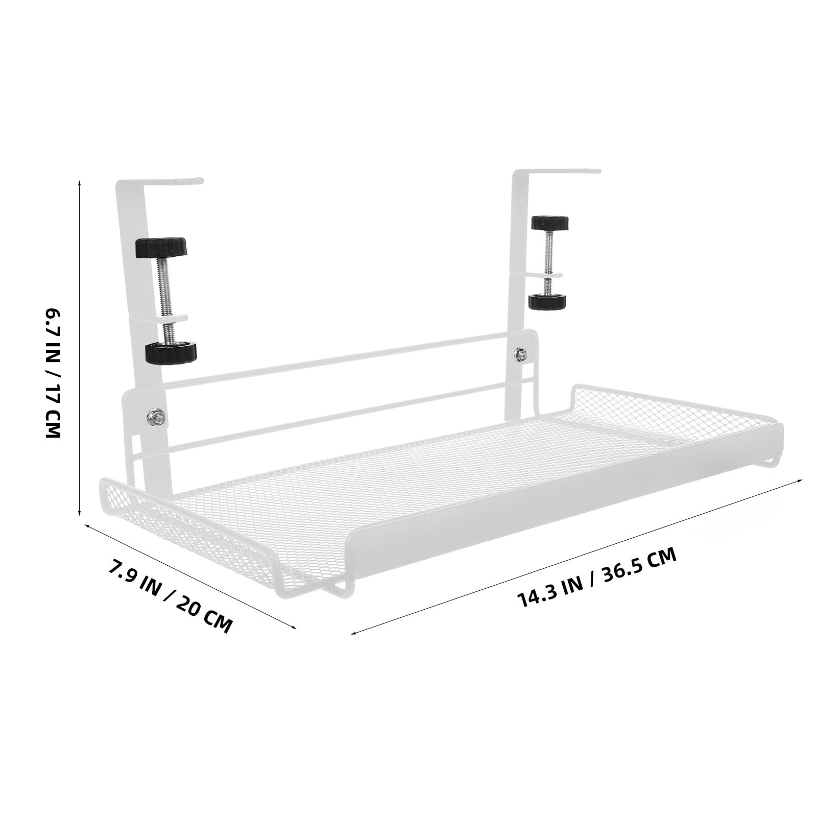 YARNOW Cestino Soluzione di Stoccaggio Pratica Design Regolabile Stili multipli Portaoggetti in Ferro Bianco e Installazione Rapida Stili multipli Sotto Scrivania per Ufficio e Soggiorno