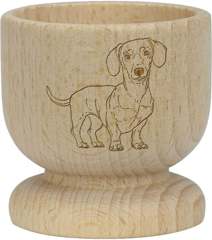 Azeeda 'Dachshund' Wooden Egg Cup (EC00018568)