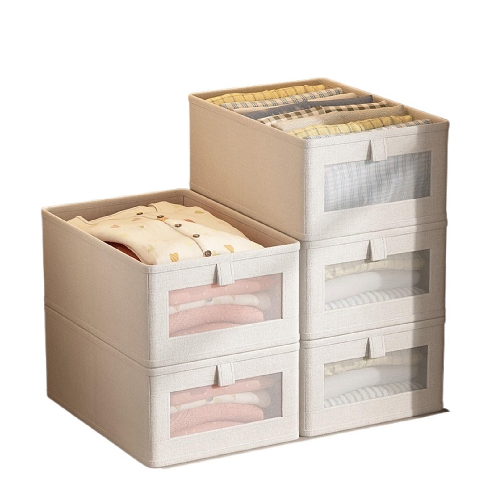 YDYAENIO Underwear Drawer Organiser Visible Wardrobe Storage Organizers Cabinet Drawer Clothes Box underwear organiser boxes for wardrobes