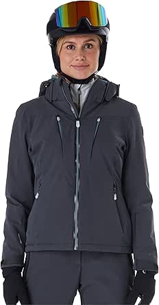 Killtec Ksw 111 Wmn ski-jack voor dames, functionele jas met afritsbare capuchon en sneeuwvanger
