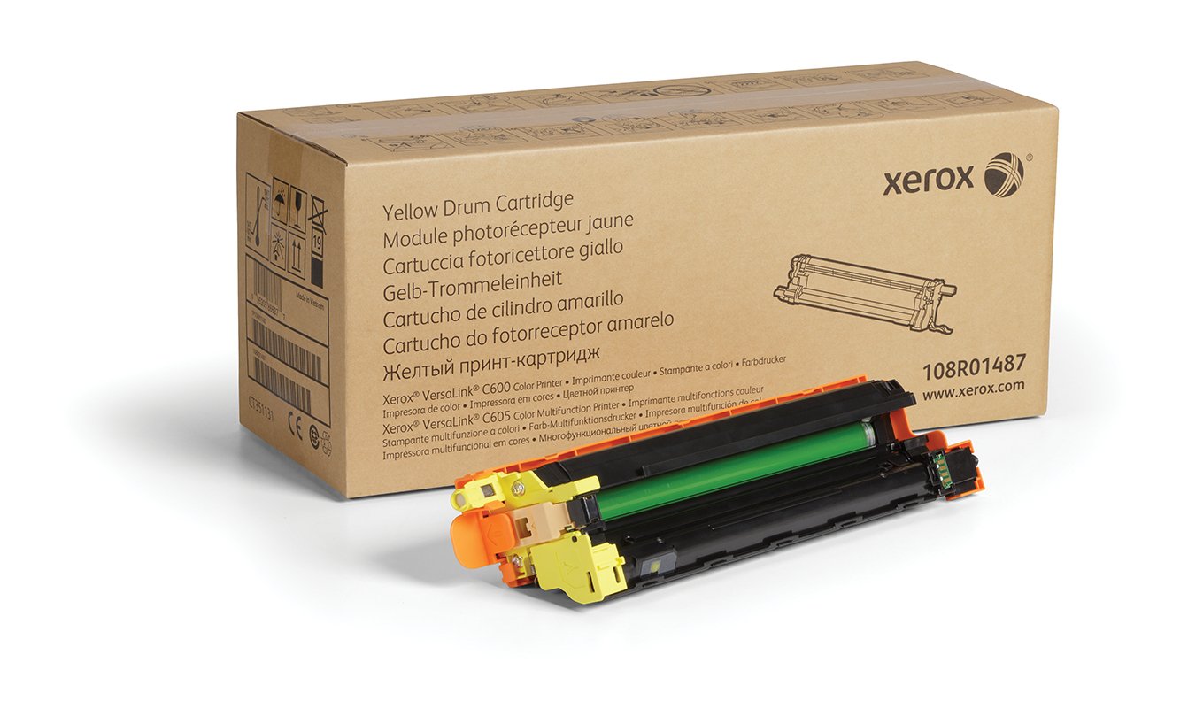 Xerox 108R01487 Yellow printer drum - Printer Drums (VersaLink C605, 40000 pages, Netherlands, Yellow, Xerox, 190 mm), 4 Pezzi