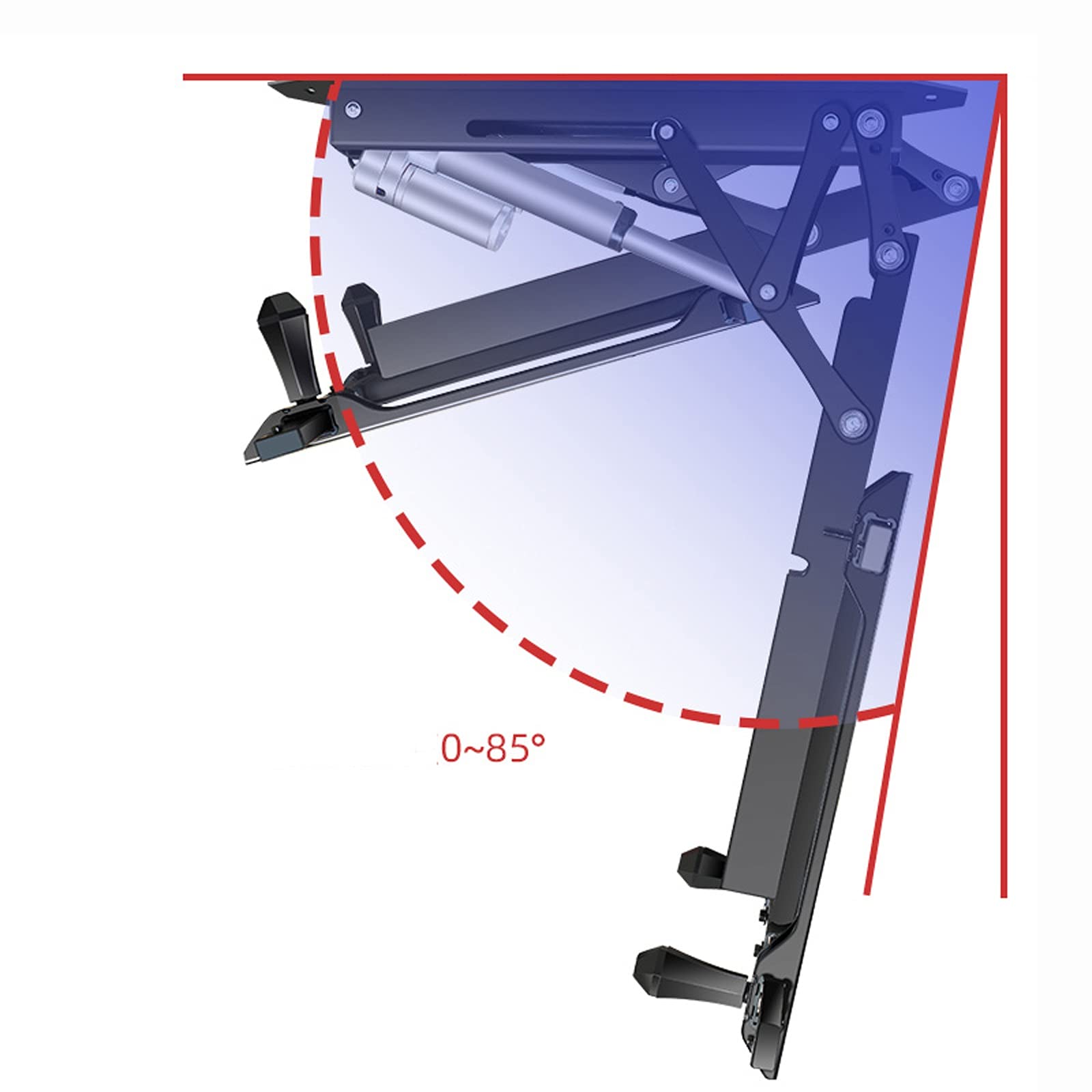 tv Stand Staffa TV a soffitto universale 32 "-70" Intelligent Electric Lifting Hanger Cilindro Braccio girevole Tilts con Max VESA 600x400mm, Tiene premuto TTO 88 libbre .per casa, ufficio