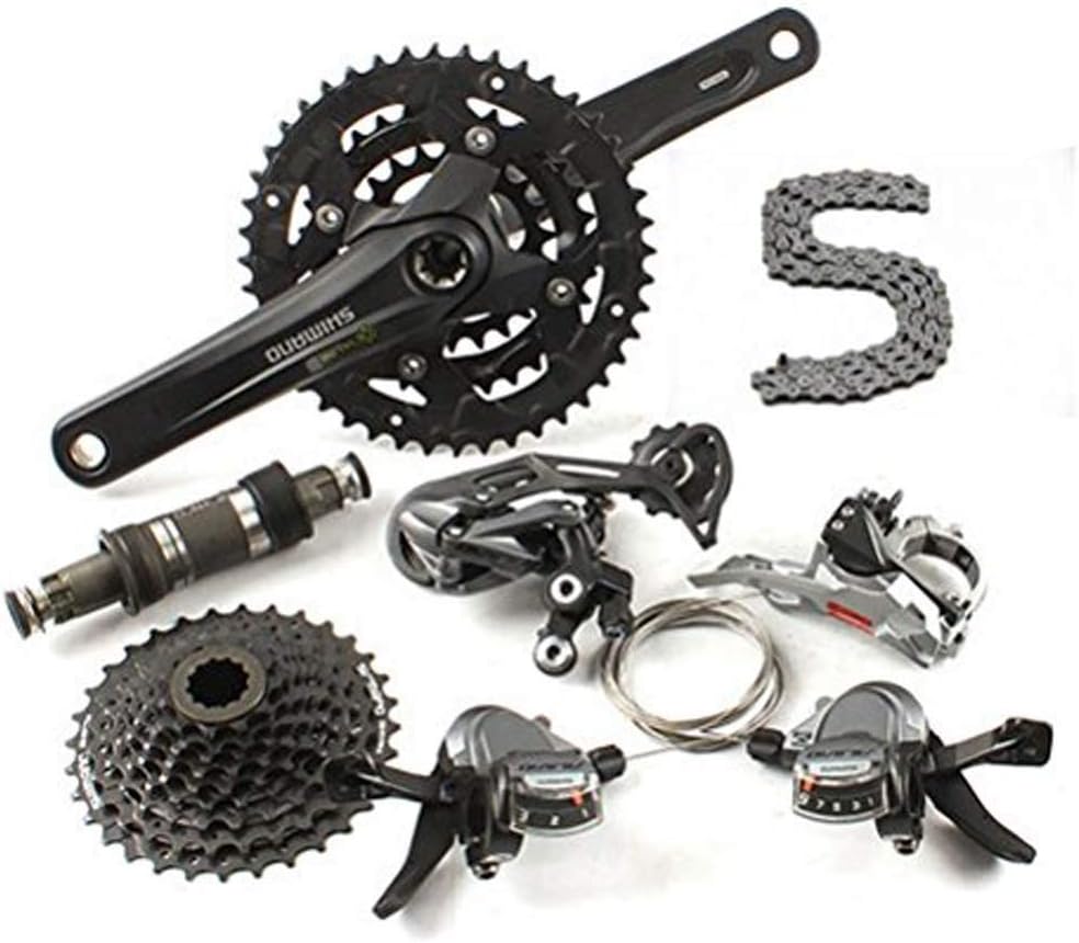 lundeng OEM ShimanoAlivio M4000 Groupset 9 Speed Front Derailleur(FD-M4000)+Rear Derailleur(RD-M4000) Crankset(FC-M4050) Bottom Backet（SM-BB52+Shift Lever(SL-M4000)
