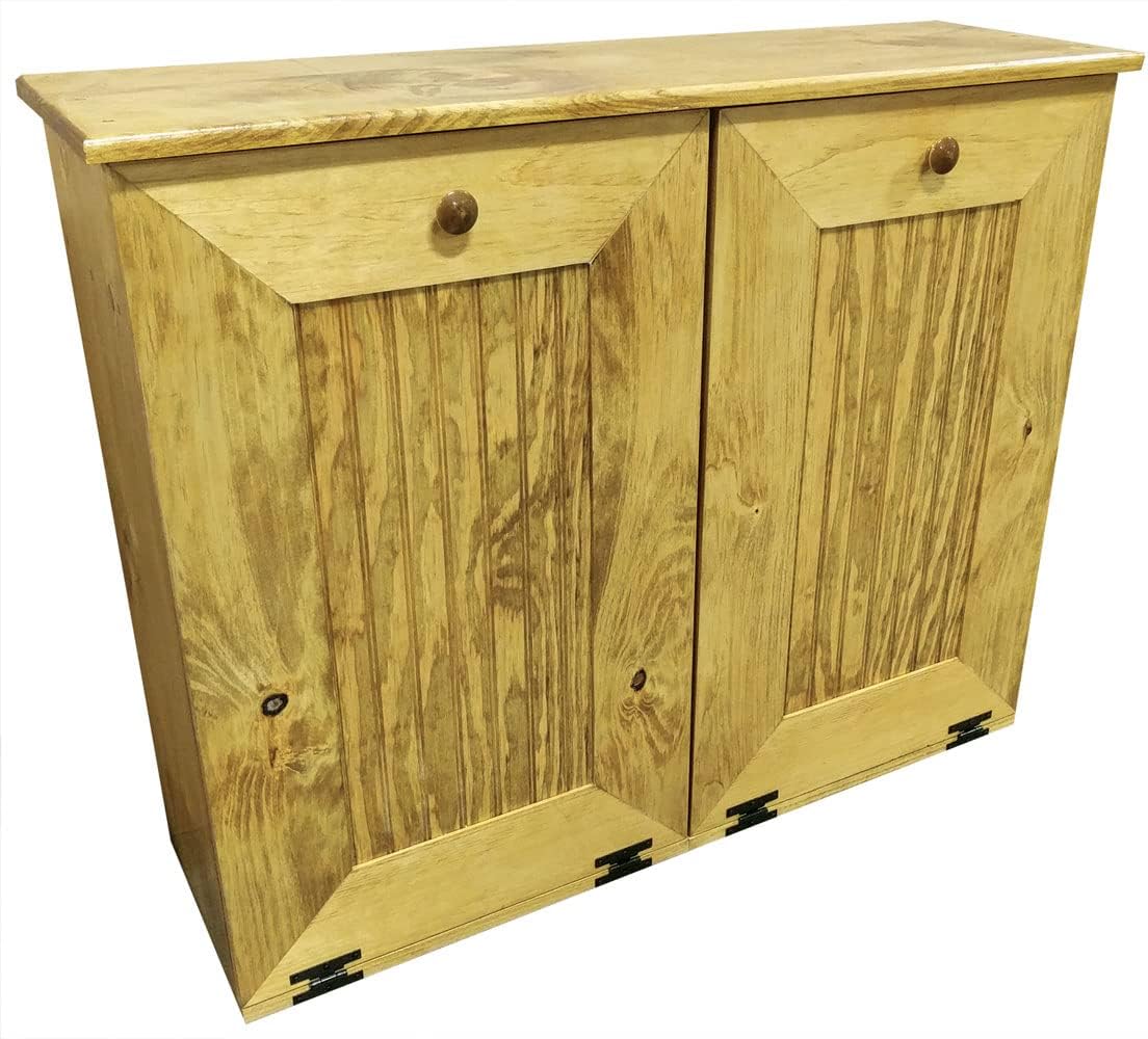 Sawdust City Trash and Recycle bin (Butternut Stain)