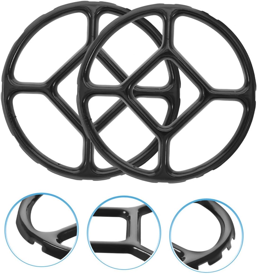 KICHOUSE 3pcs Enamel Wok Support Rings Slip Pot Rack for Gas Stove Cooking Accessory to Stabilize Small Saucepans and Pans Heat Retaining Design for Safe Use