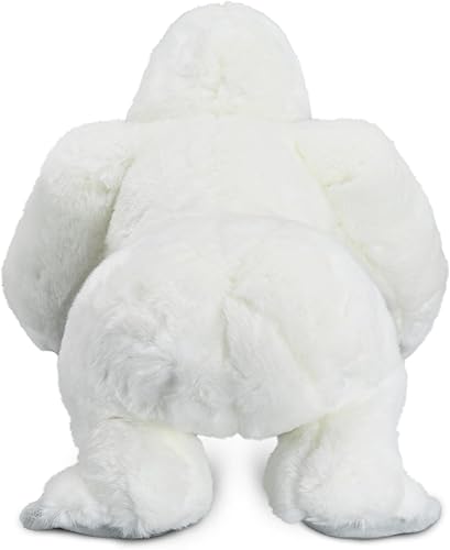 Miniatura 4 de TCHTLK Gorilla - Peluche de chimpancé grande de 17 pulgadas, peluche de mono (blanco)