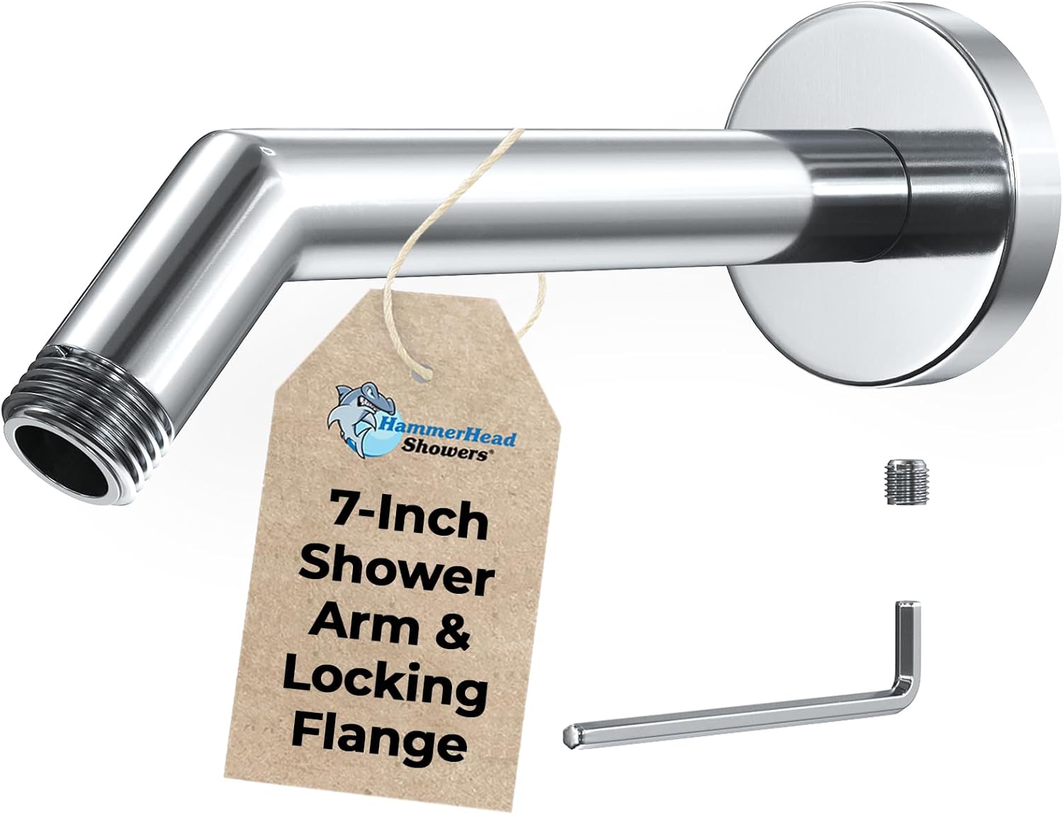 HammerHead Showers 7 Inch Shower Arm with Flange