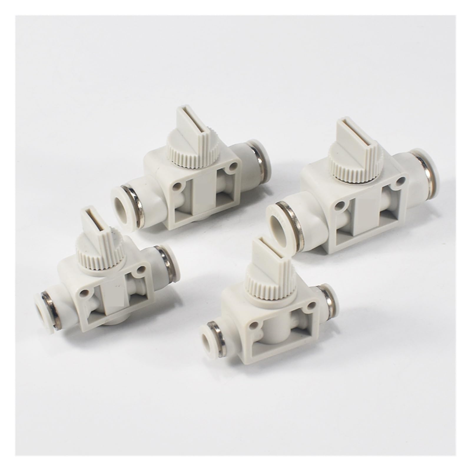 SSIMOO 2 pièces/lot pneumatique Air 2 voies raccords rapides HVFF main Valve Tube tuyau en plastique connecteur rapide OD 4mm 6mm 8mm 10mm 12mm kindly (Color : HVFF10)