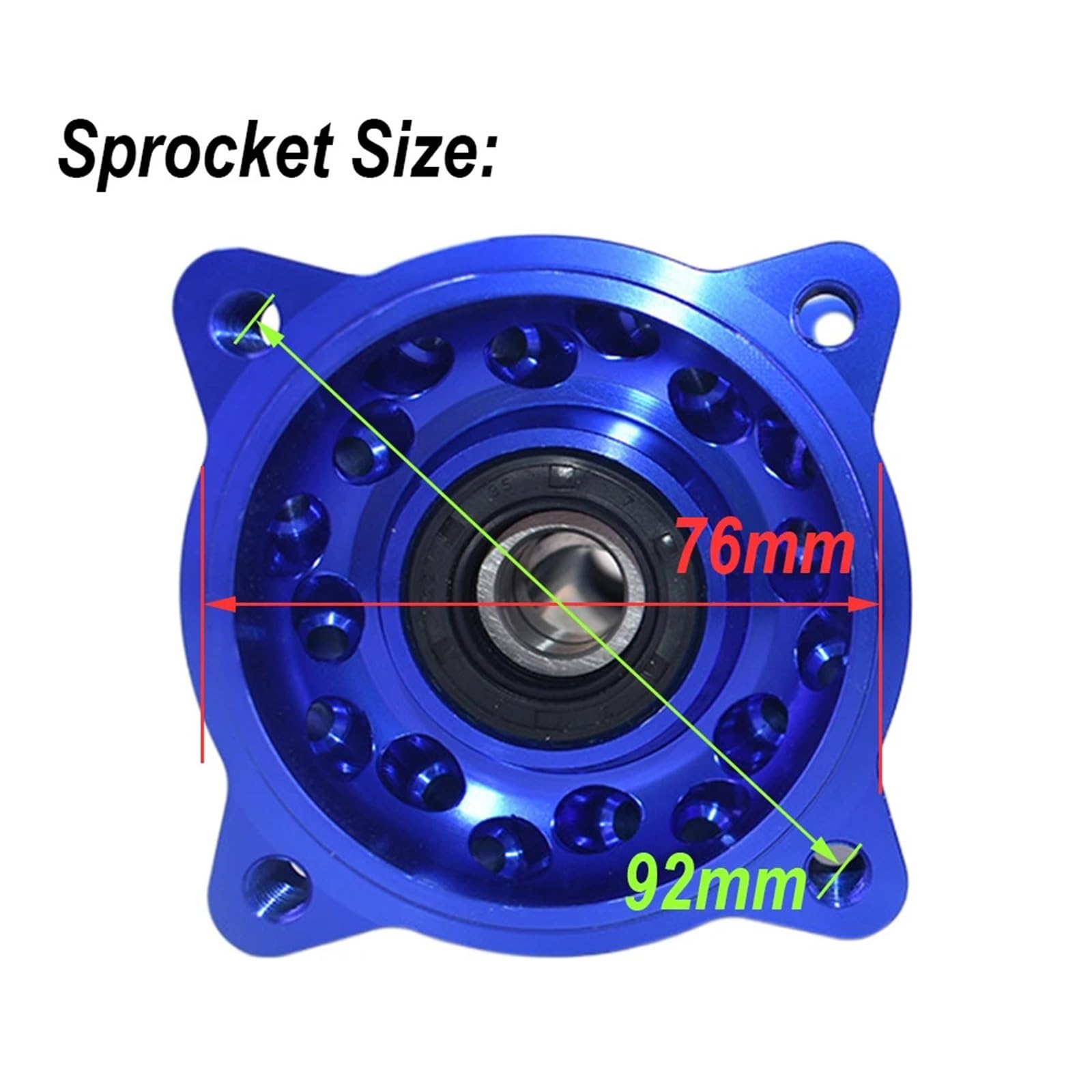 Vorderradfelge Dirt Bike Felgennabe 15 mm Radachsloch vorne und hinten für 10 Zoll, 12, 14, 17 Räder Motorrad(Red Set)