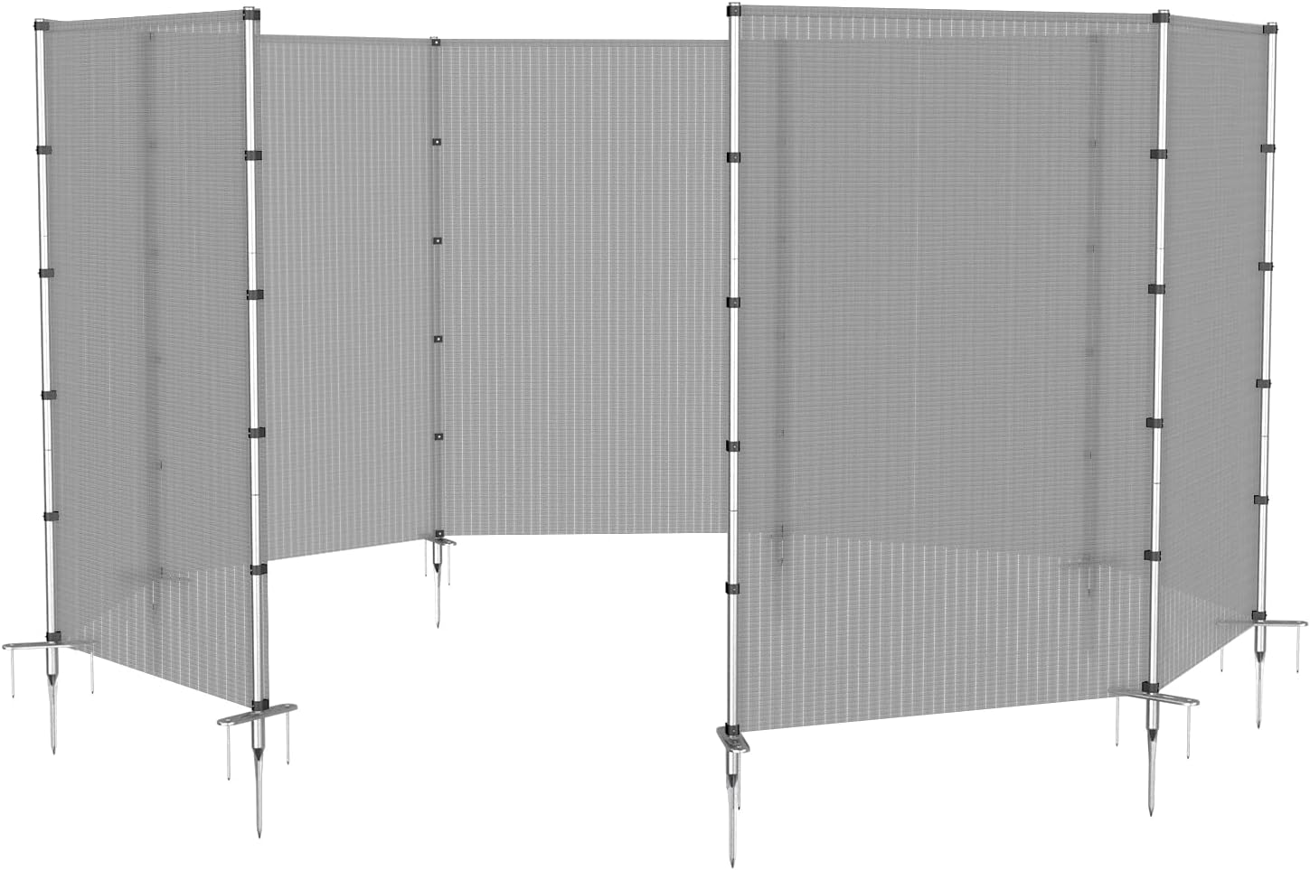 TANG Outdoor Privacy Fencing with Poles Ground Spikes Dog