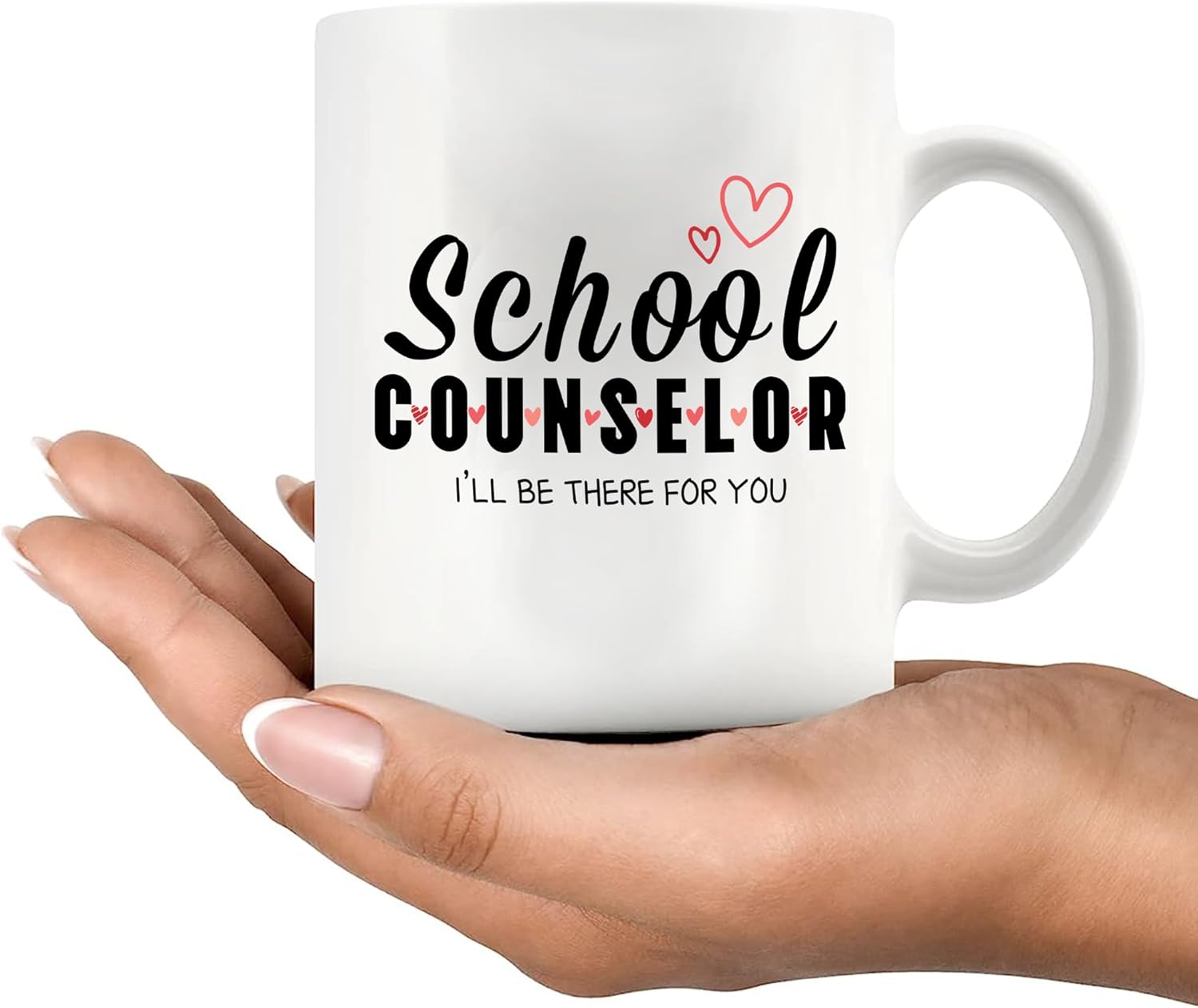 Panvola School Counselor I'll Be There For You Counselor Gifts to Students Teachers Therapist Novelty Drinkware Ceramic Mug 11 oz White - Image 8