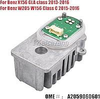 Vista 2 de Malcayang Luz de balasto LED para faros delanteros diurnos, unidad de control de ojos de ángel, reemplazo para W205 W156 GLA 2015 2016 para X156 GLA