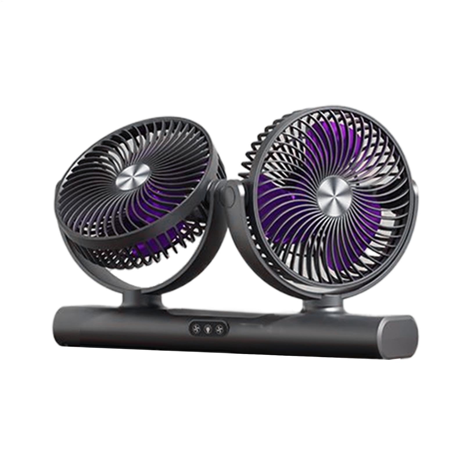 Ventilatore da parete Doppia Testa Ricaricabile Rotazione Multi-Angolo | Ventilatore Da Scrivania E Montaggio A Parete Per Camera Da , Dormitorio, Palestra, Tenda, Campeggio, Soffitto