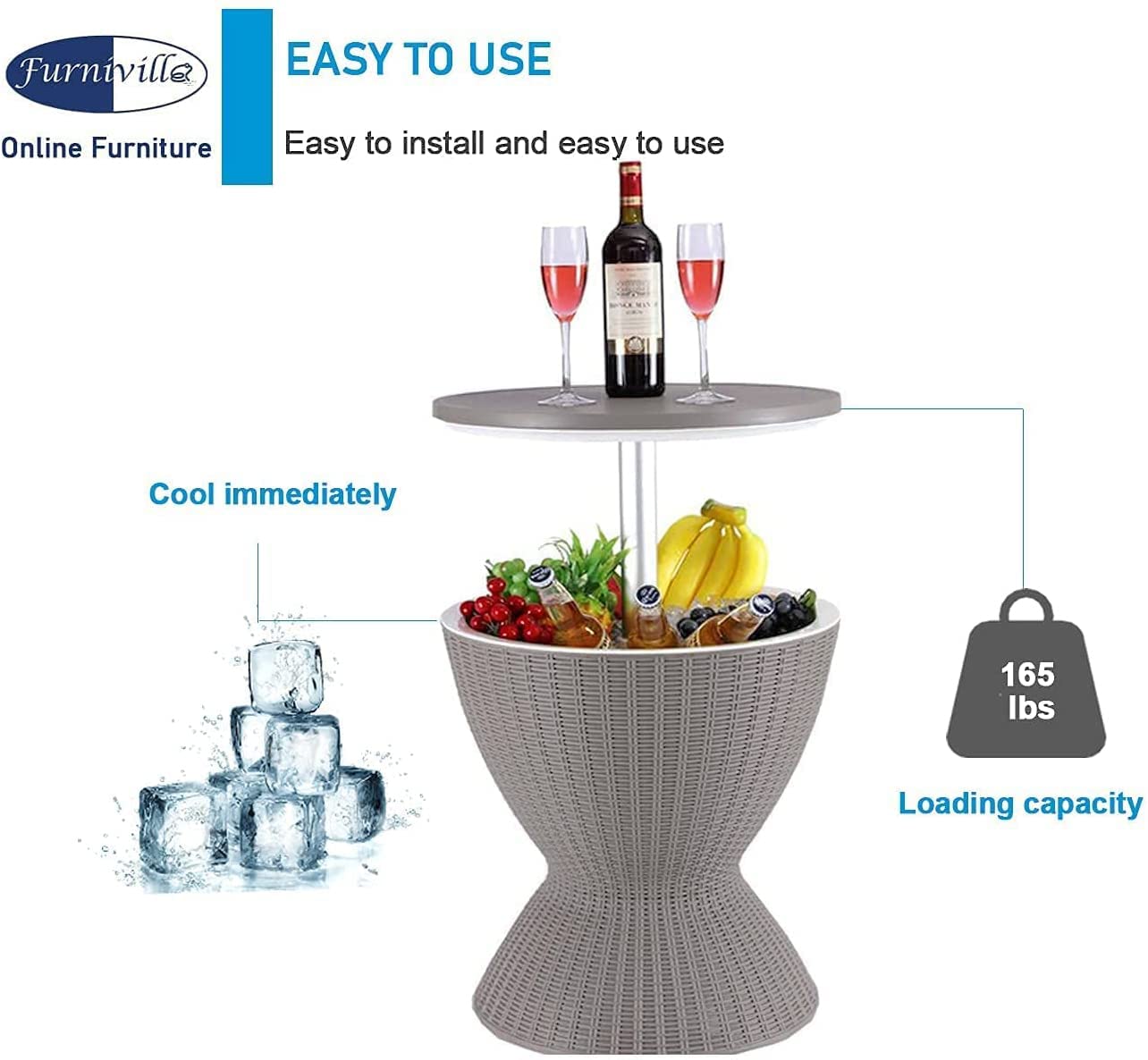 Buy Furnivilla Outdoor Patio Cooler Outdoor Patio Furniture and Hot Tub