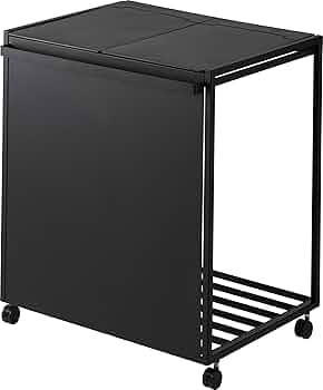 Yamazaki 目隠し分別　ダストワゴン ブラック W36×D32×H55cm Amazon｜山崎実業(Yamazaki) 蓋付き 目隠し 分別 ダストワゴン
