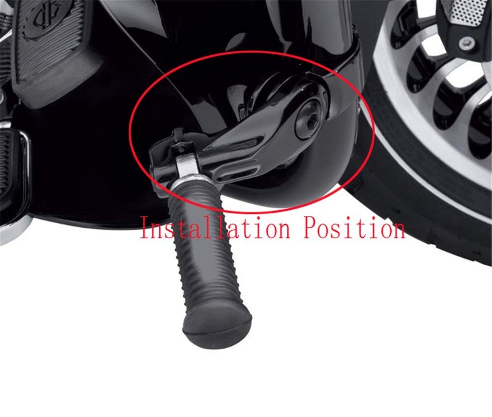 Motorcycle Highway Pegs – Adjustable Foldable Foot Pegs For Harley, Kawasaki, Suzuki 1" To 1-1/3" Engine Guards - View #14
