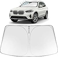 Vista 20 de Proadsy 2025 - Parasol para parabrisas actualizado con ajuste personalizado para Nissan Rogue 2014-2020, protector plegable de 4 capas