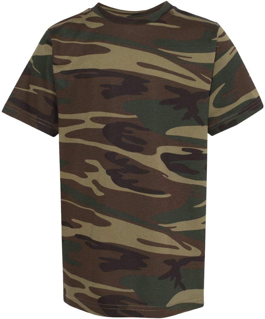 Code Five Youth Camouflage T-Shirt M Green Woodland