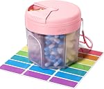 Betife Distributeur d'organisateur de pilules mignon avec 7 Extra grands compartiments, XL Organisateur de bouteilles de pilules portatives 7 Journée avec large ouverture pour une utilisation facile, Anti-Mix Pill Organizer pour les voyages, BPA-Free Grand conteneur de pilules