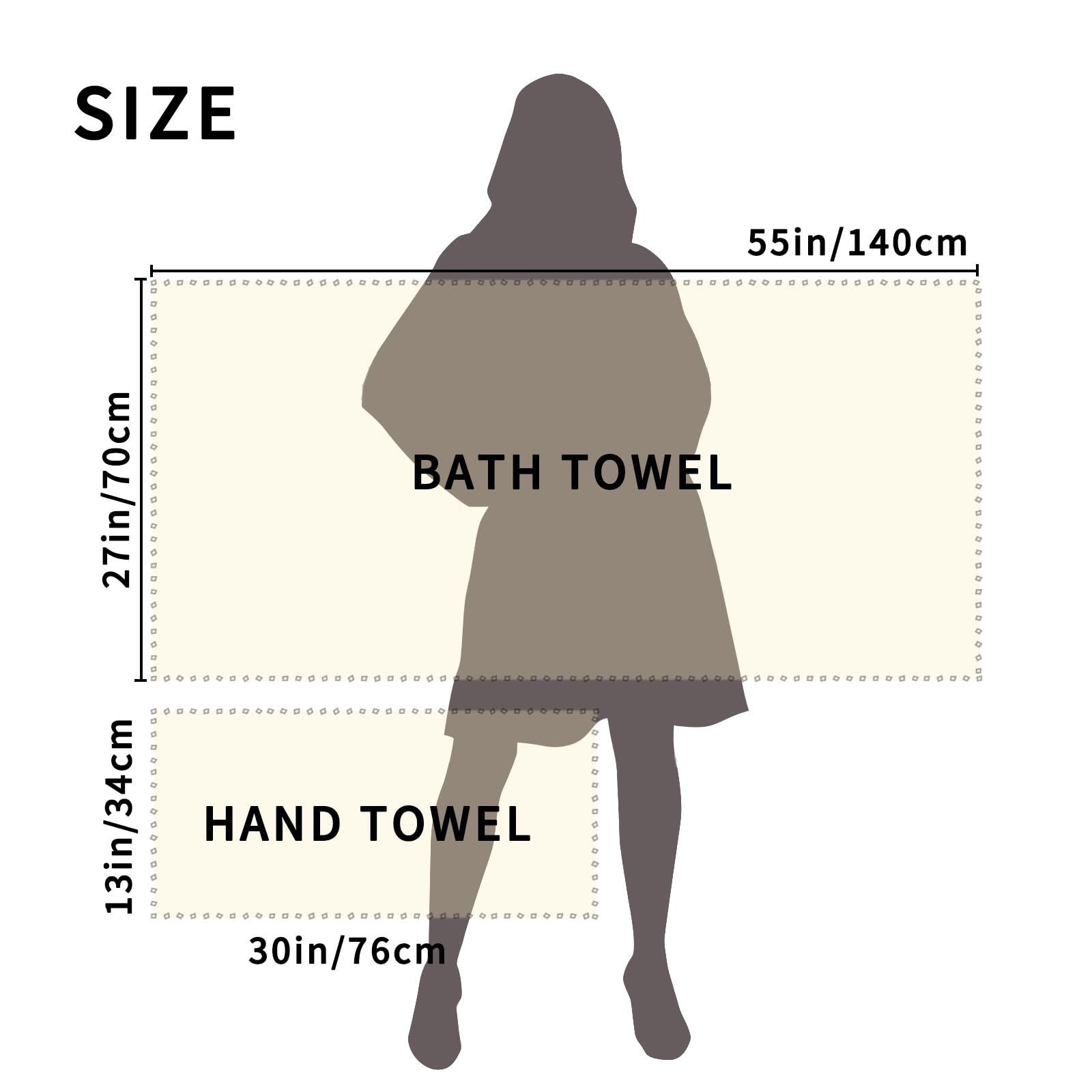 OLESTER 8Piece Luxury Cotton Towel Set, 4 Bath Towels 27x54 in, 4 Hand Towels 13x30 in, 480GSM 100% Cotton Highly Absorbent Multicolored Towels for Beach Spa Gym Hotel, Bathroom Supplies