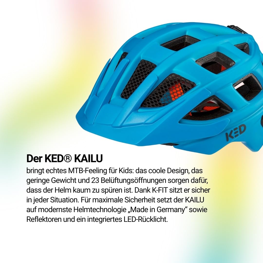 KED Kailu Jugend MTB Helm – Robuster Mountainbike-Helm Mit K-FIT Anpassungssystem Und Sicherer Gurtführung