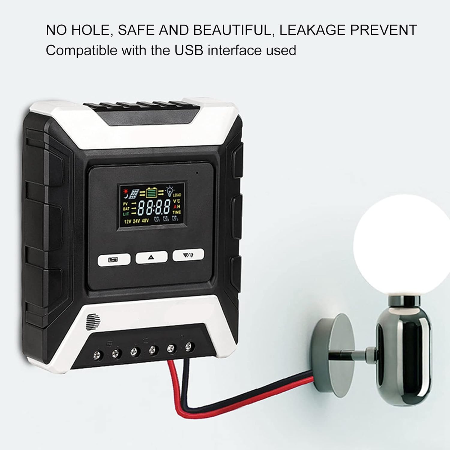 MPPT Solar Controller 12V 24V 48V Automatic Identification PV Solar Panel Regulator with LCD Color Display 12V‑80V Solar PV Regulators Solar Panel (mppt-40A)