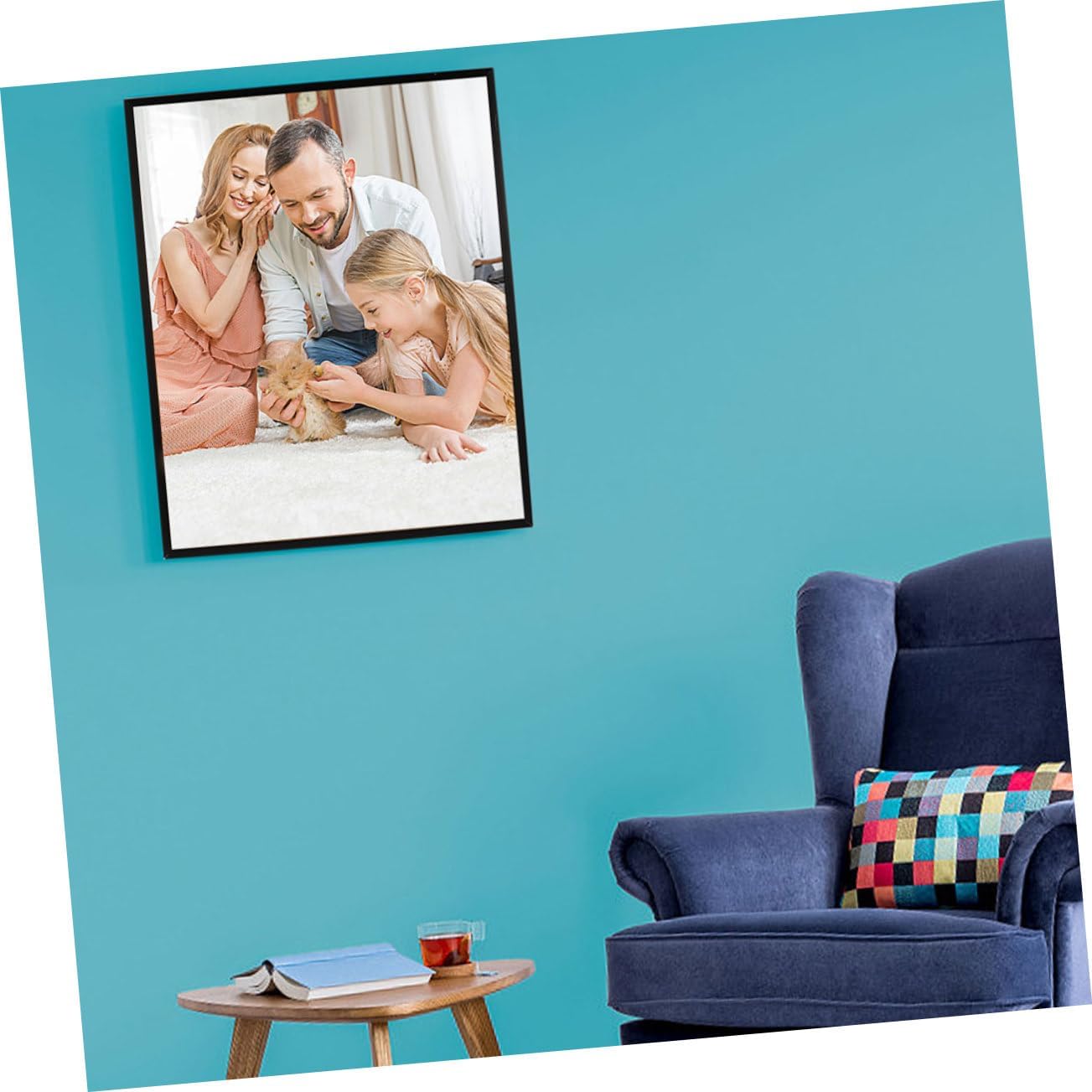 Amosfun Large Aluminum Alloy Picture Frame Stylish Wall Mount for Posters Advertisements Artwork Lightweight Design for Living Room Commercial Spaces Fits