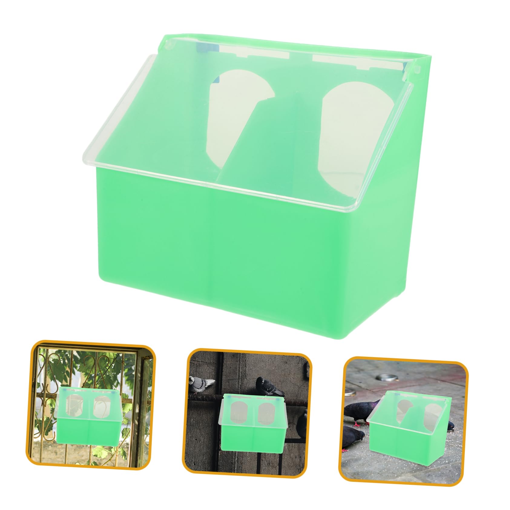 BESPORTBLE 4pezzi Mangiatoia Per Uccelli Gabbia Resistente Alimentatore Multi-grid Per Pappagalli e Cockatiel Facile Da Installare e Risparmio Di Cibo Con Coperchio Accessori Per Uccelli