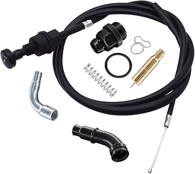 Choke Cable + Valve Plunger Kit for Honda Rancher 350 2000-2006 TRX350TE/TM/FM, Rancher 400 2004-2008 TRX400FA/FGA