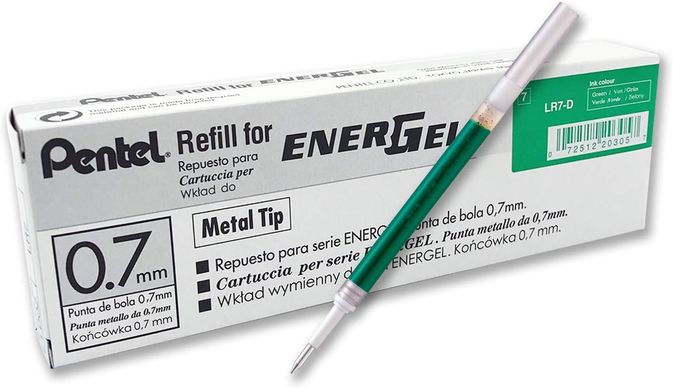 (green) - Recycology LR7-DX 0.7mm EnerGel Green Ink Refill