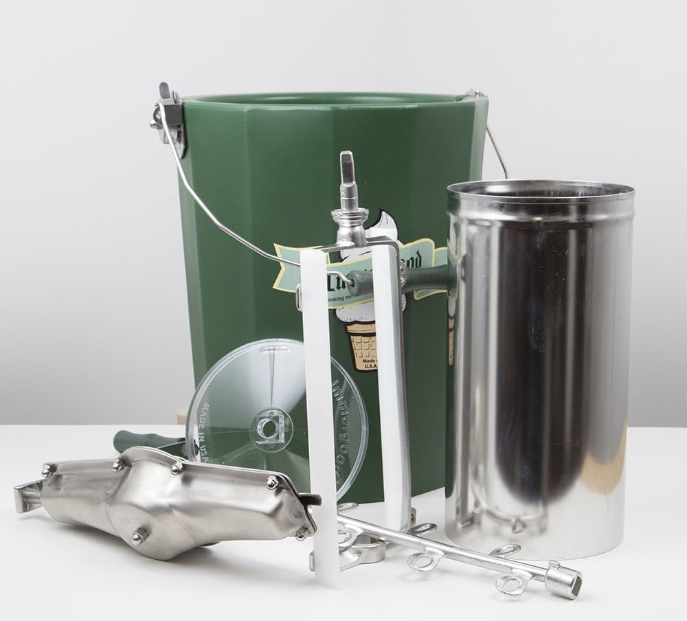 PREMIUM 4 qt. - Stainless Steel Ice Cream Maker - Hand Crank