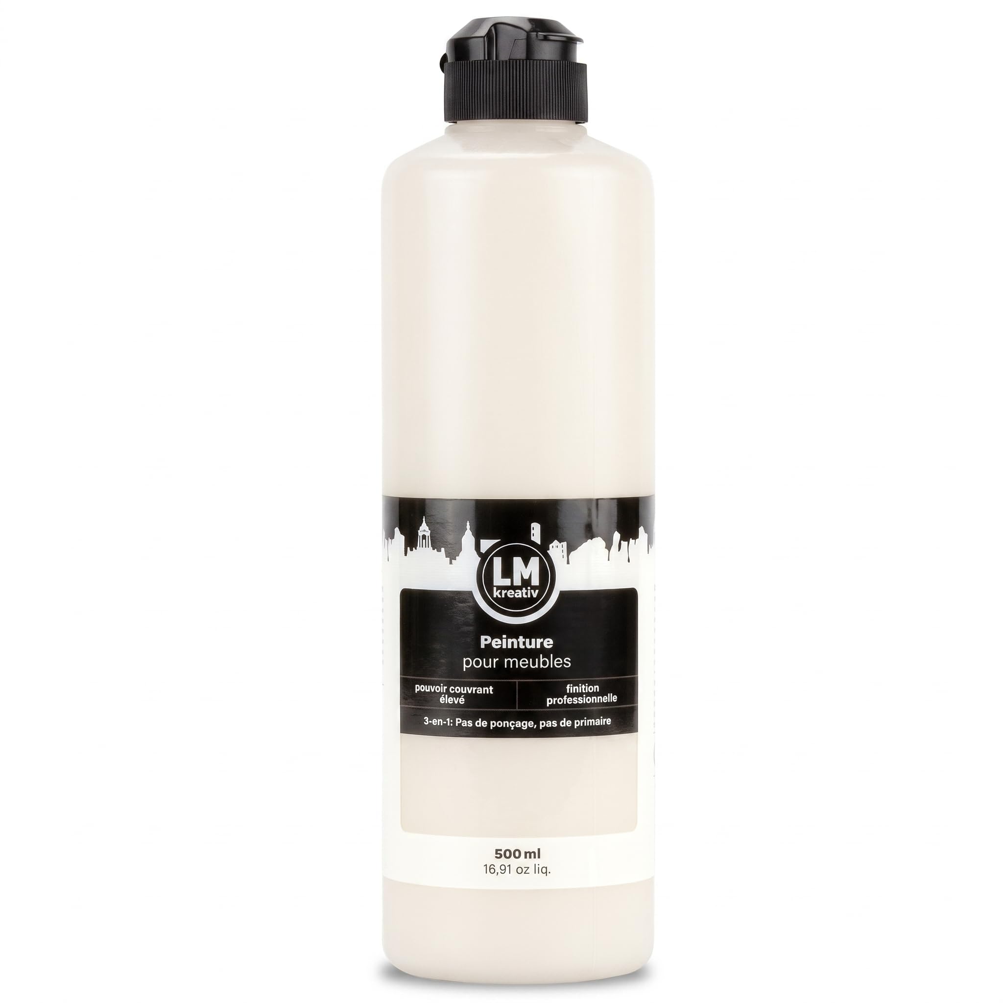 LM Peinture Meuble 500 ml - Sable - | Peinture Meuble Cuisine Sans Ponçage | Haute Couvrance pour Intérieur et Extérieur | Faible Odeur et Écologique