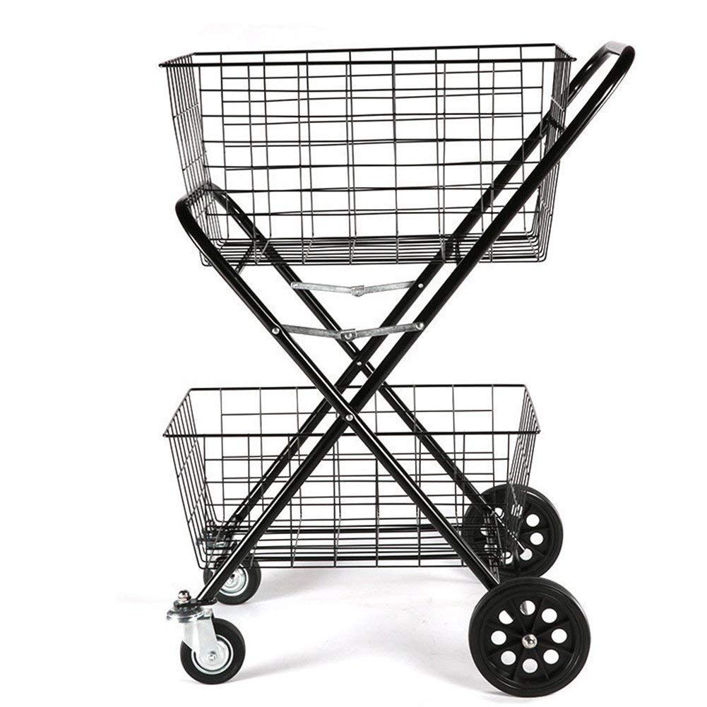 NZPOST Carrito de Compras de Doble Capa con Ruedas de Goma Resistentes al Desgaste y antioxidantes para protección del Medio Ambiente para niños