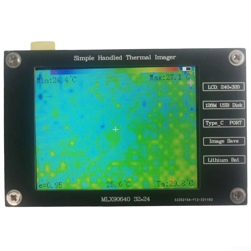 Cámara térmica portátil 320 x 240 IR 2,8 pulgadas, pantalla TFT para USB C