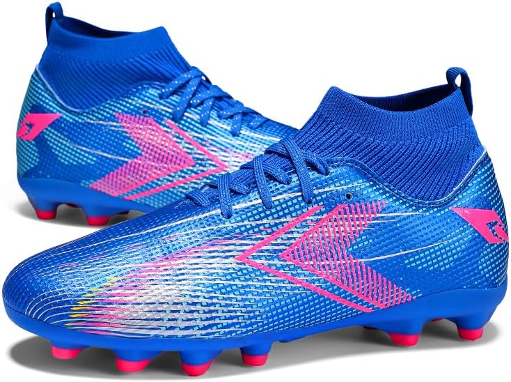 Large-Sized Football Shoes, Suitable for Both Men and Women. They are Breathable Fly-Knit Training Studded Shoes, Also Suitable for Rugby Matches.