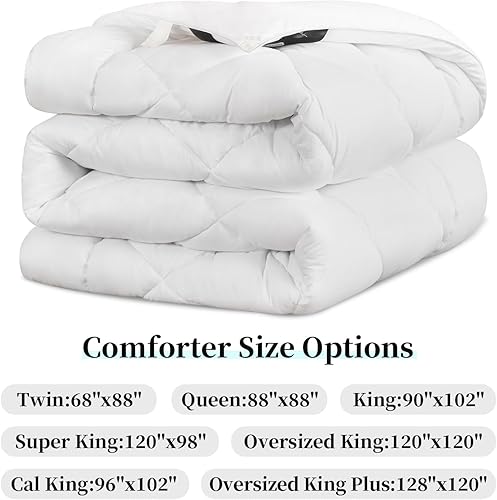 Miniatura 7 de GOHOME - Inserto de edredón tamaño individual, edredón suave y esponjoso para todas las estaciones, relleno de plumón sintético, edredón de