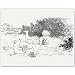 Picnic - Winnie the Pooh and Christopher Robin 11x14 Unframed Nursery Art Print