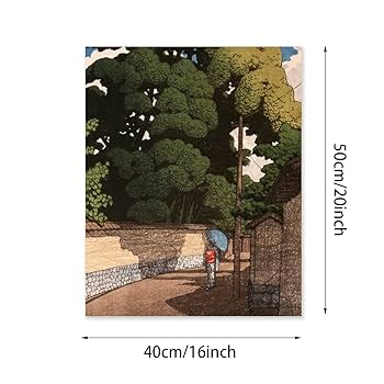 Amazon.co.jp: Hzong 数字油絵 川瀬巴水 版画 金沢下本多町 大正