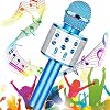 SunTop Karaoke microfoon Bluetooth met 5W luidspreker, draadloze microfoon met dubbele functie voor kinderen en…