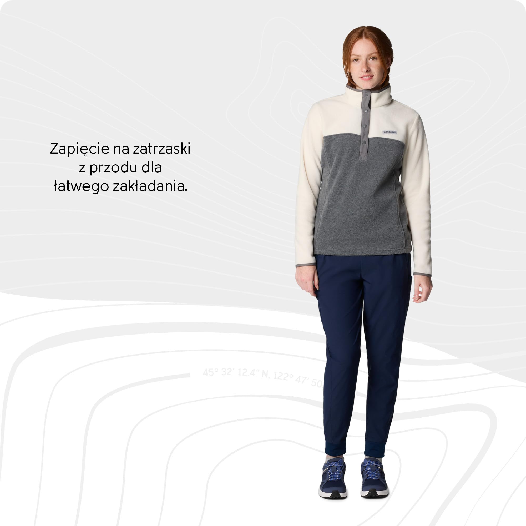 Columbia Damska bluza polarowa Benton Springs Pull Demi Bouton-Pression