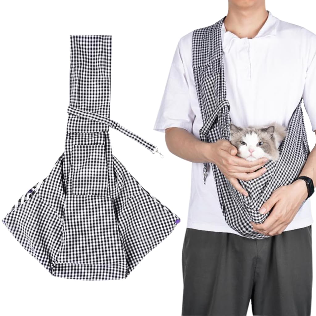 Qpets® Small Cat Travel Bag Dog Carrier Bag, Foldable Outdoor Cat Dog Backpack Sling Bag, Breathable Cat Carriers Bag Adjustable Strap Pet bag with Snap Button Shoulder Bag (Suitable for 6kg Below) (B0CX8R7K7C) Amazon Price History, Amazon Price Tracker
