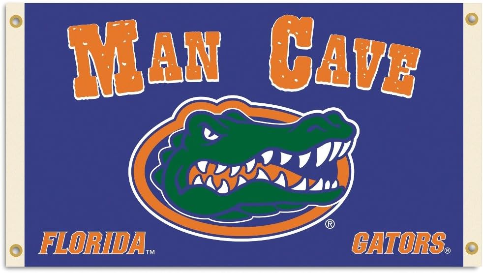 NCAA Florida Gators Man Cave Flag with 4 Grommets, 3 x 5-Feet