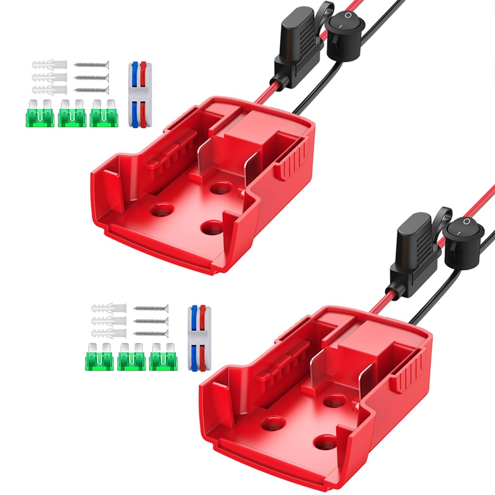 Tsophreniq A 2Pcs Mutiple Purpose 18V Battery Dapter 30 Overloads Protections Wiring For Robotics Power Supply Power Wheel Converters
