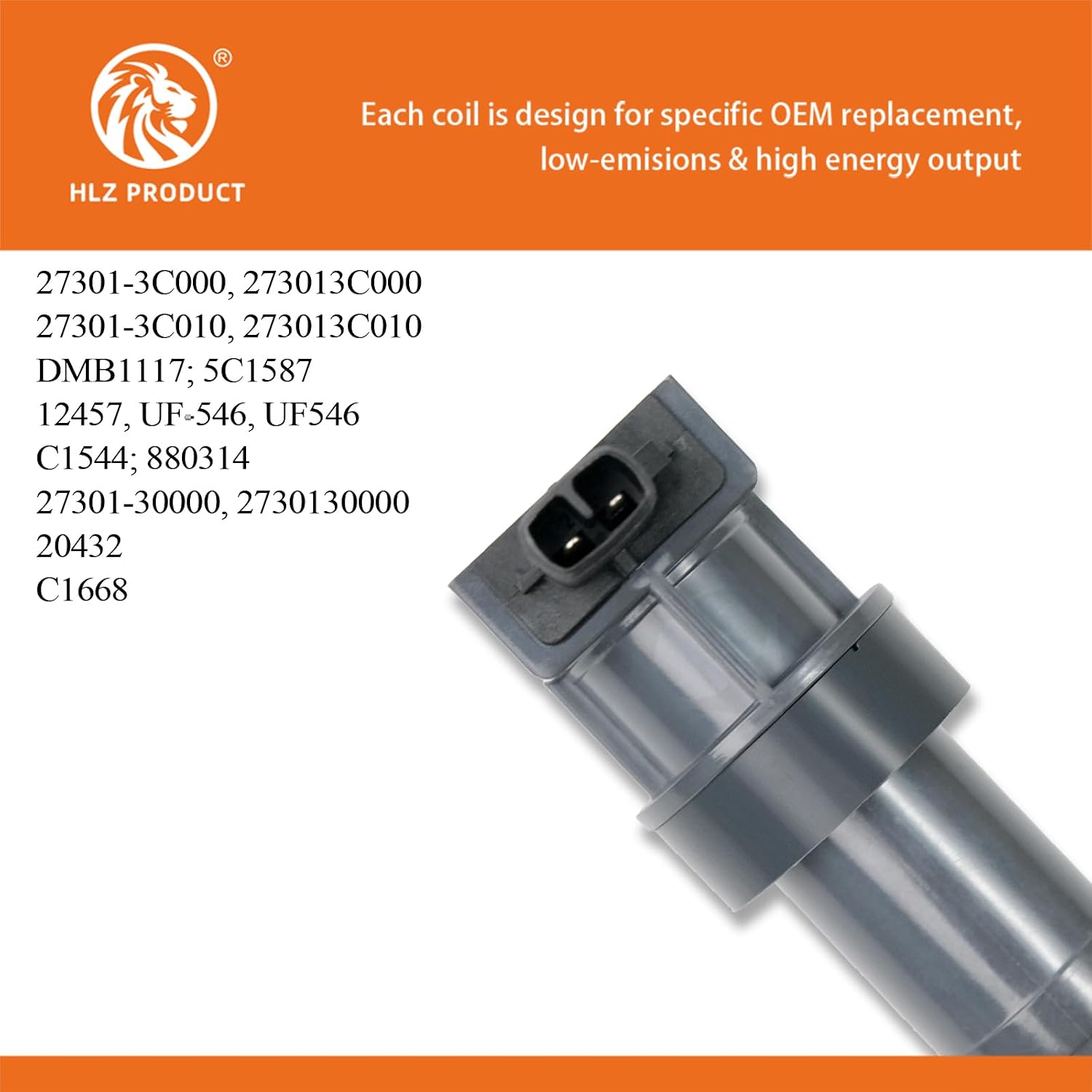 SET OF 4 IGNITION COILS UF546 273013C000 27301-3C010 Compatible with HYUNDAI Sonata KIA MAGENTIS OPTIMA RONDO 2.4L L4 Santa Fe Azera Genesis Veracruz Borrego Amanti Cadenza 3.3 3.5 3.8 v6