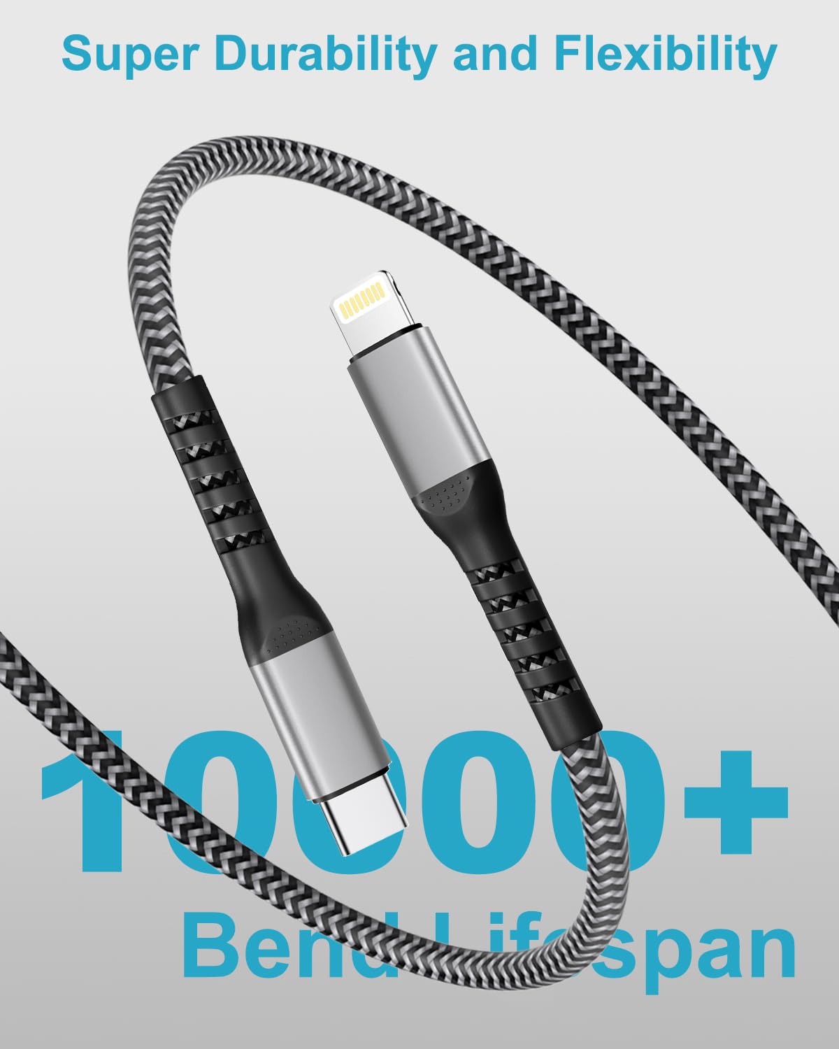 Cavo USB C Lightning 1M+2M 2Pack [Certificato MFi], Cavo iPhone USB C Nylon Cavo USB C Ricarica Rapida Cavo Lightning Cavetto iPhone Filo Caricatore iPhone per iPhone 14/13/12/11/X/8/SE, iPad, AirPods