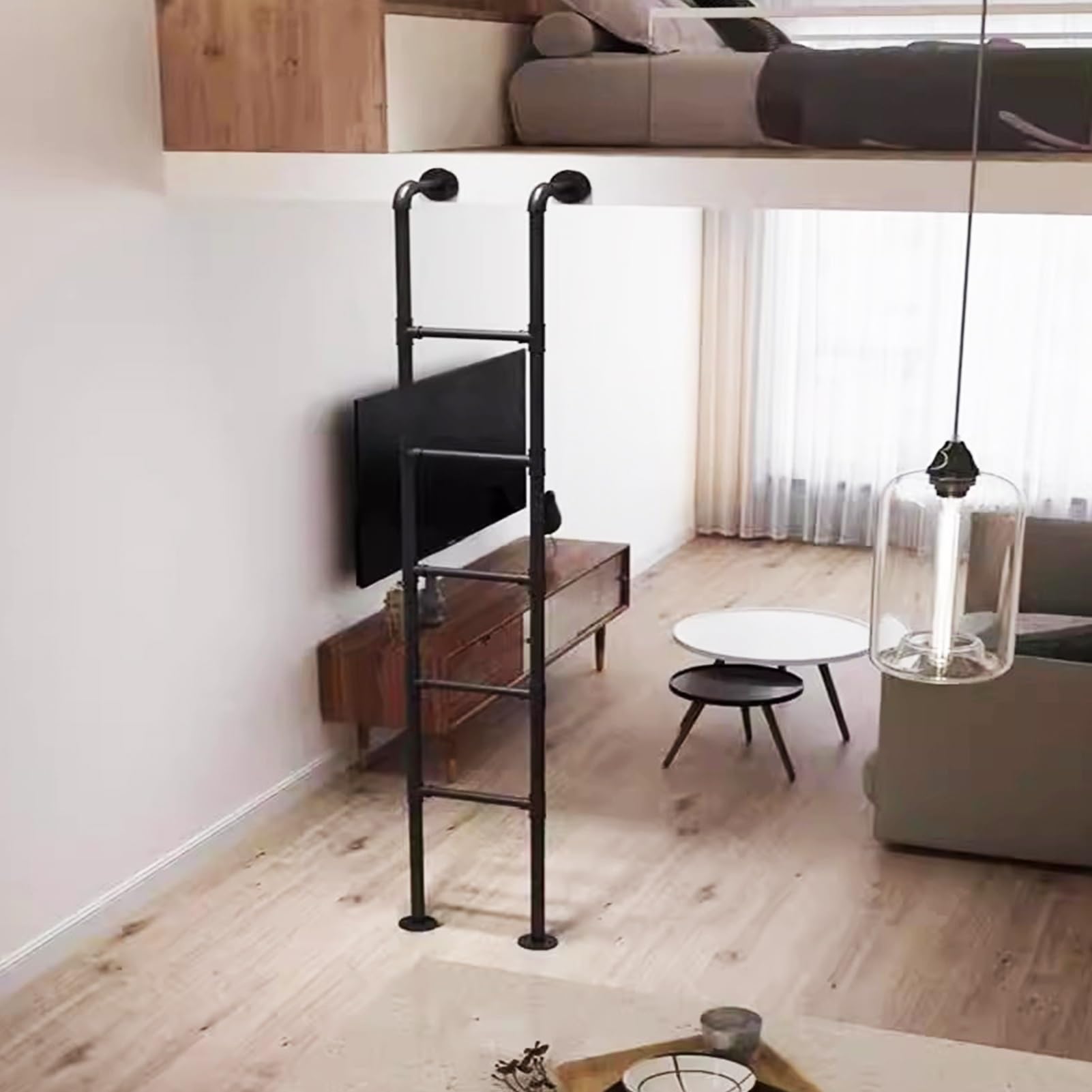 Échelle de lit superposé noire pour sécuriser la chambre de vos enfants