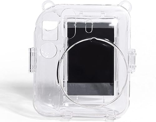 Miniatura 7 de Funda transparente para cámara Instax Mini 12, bolsa protectora de PVC transparente con bolsillo para fotos, para accesorios Instax Mini 12, correa