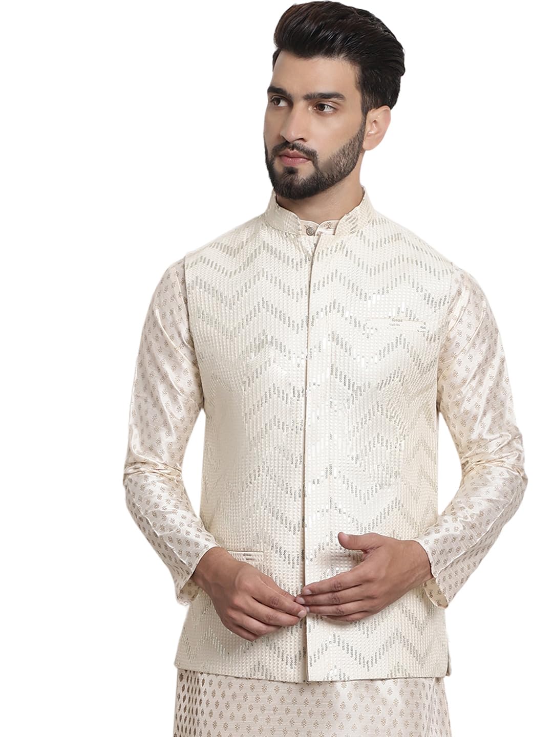 PLUS (Since 1958) Men's Cotton Designer Long Kurta