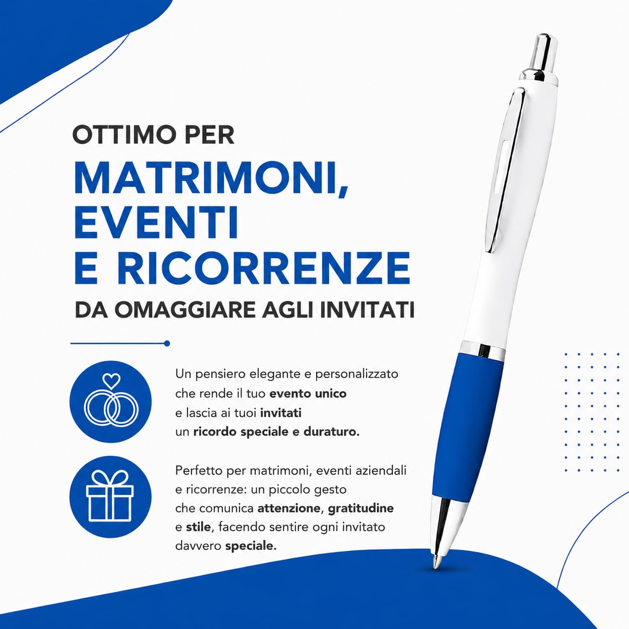 Penne Personalizzate Penna Personalizzata con Scritta Nome Logo Gadget Matrimonio Personalizzati da Personalizzare Juke Aziendali per Fiere 100 pezzi